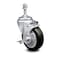 Service Caster 4 Inch Black Polyurethane Wheel Swivel 10mm Threaded Stem Caster with Brake SCC-TS20S414-PPUB-BLK-TLB-M1015 - alternate 1